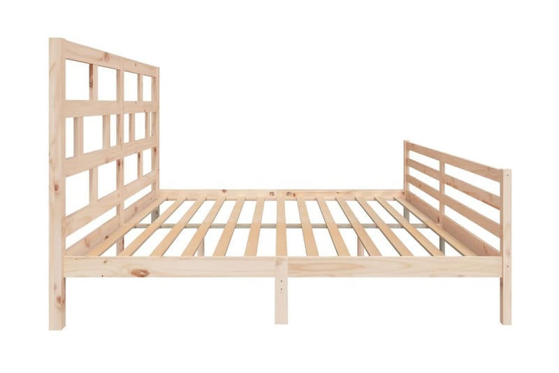 Sängram massivt furu 200x200 cm - Brun - Möbler - Säng - Sängram & sängstomme