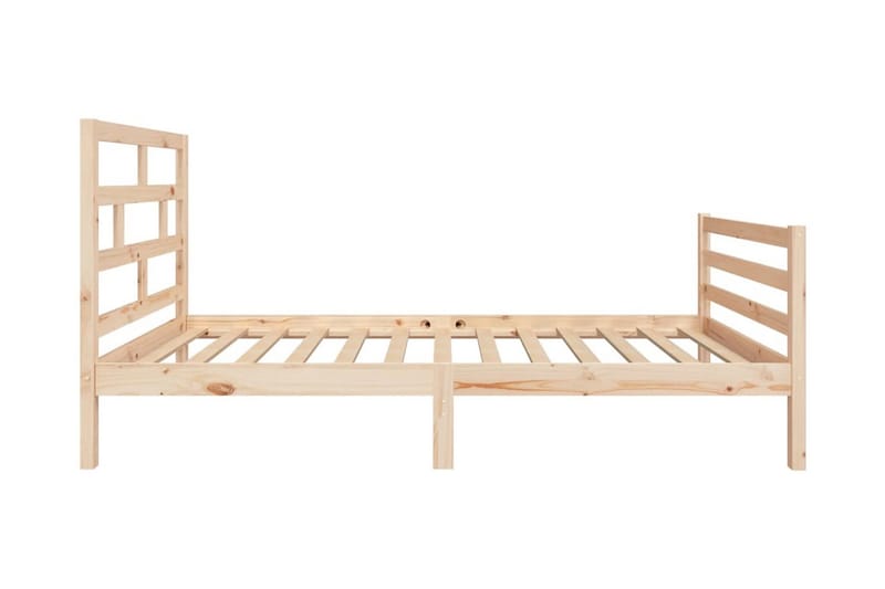 Sängram massivt furu 90x200 cm - Brun - Möbler - Säng - Sängram & sängstomme