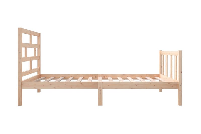 Sängram massivt furu 90x200 cm - Brun - Möbler - Säng - Sängram & sängstomme