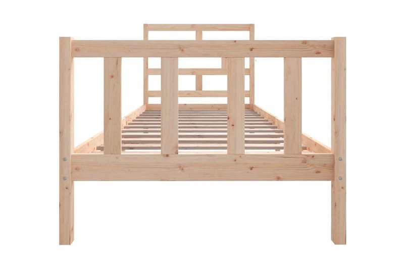 Sängram massivt furu 90x200 cm - Brun - Möbler - Säng - Sängram & sängstomme