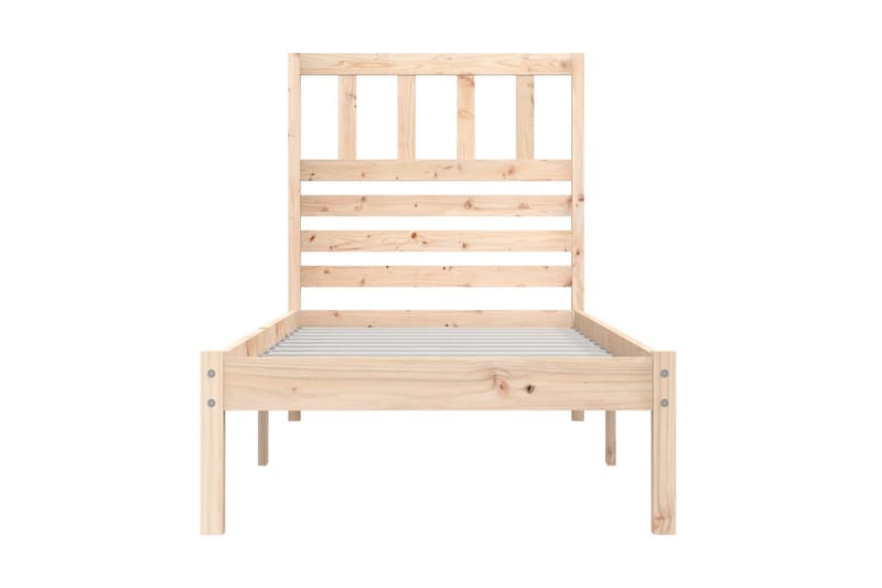 Sängram massivt furu 90x200 cm - Brun - Möbler - Säng - Sängram & sängstomme
