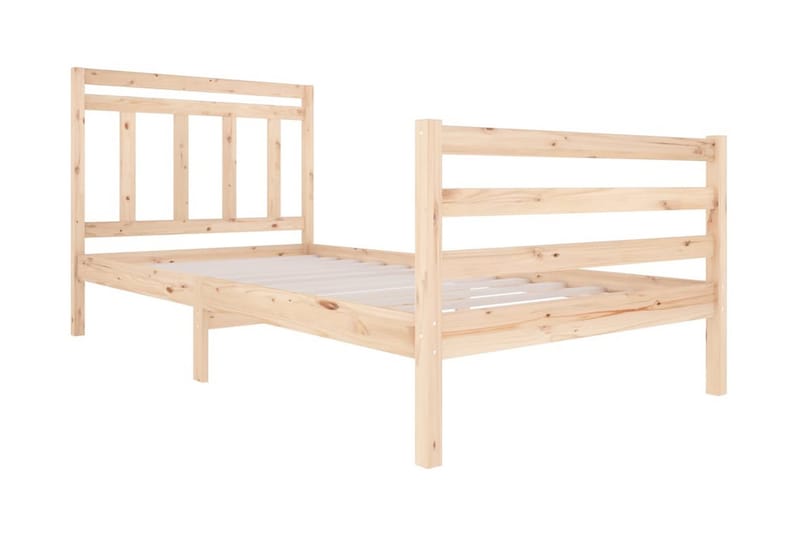 Sängram massivt trä 100x200 cm enkelsäng - Brun - Möbler - Säng - Sängram & sängstomme