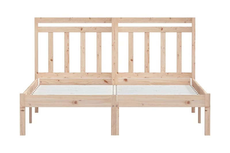 Sängram massivt trä 135x190 cm dubbelsäng - Brun - Möbler - Säng - Sängram & sängstomme