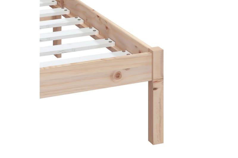 Sängram massivt trä 135x190 cm dubbelsäng - Brun - Möbler - Säng - Sängram & sängstomme