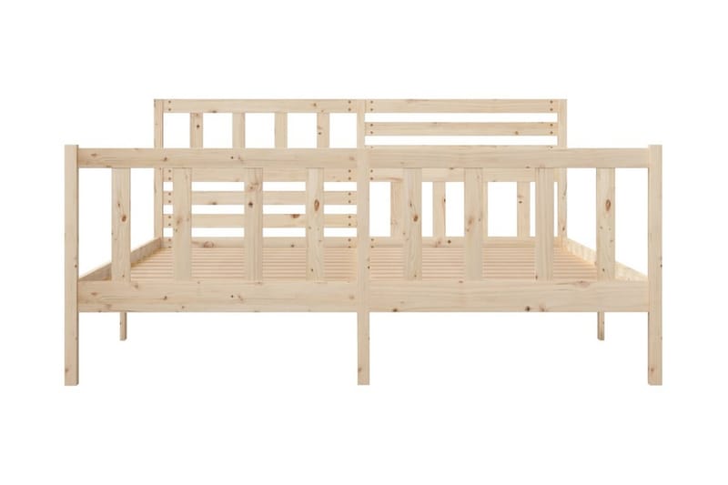 Sängram massivt trä 140x190 cm - Brun - Möbler - Säng - Sängram & sängstomme