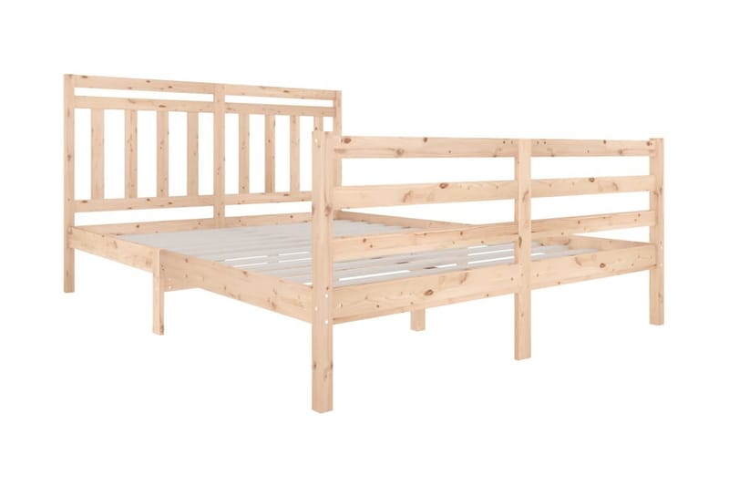 Sängram massivt trä 150x200 cm - Brun - Möbler - Säng - Sängram & sängstomme