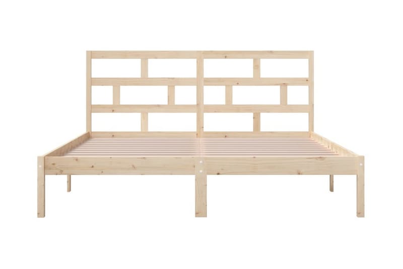 Sängram massivt trä 180x200 cm - Brun - Möbler - Säng - Sängram & sängstomme