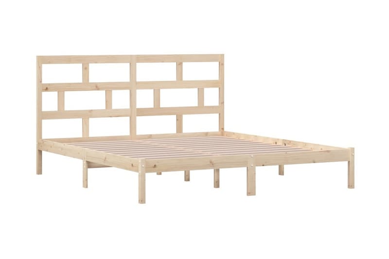 Sängram massivt trä 180x200 cm - Brun - Möbler - Säng - Sängram & sängstomme