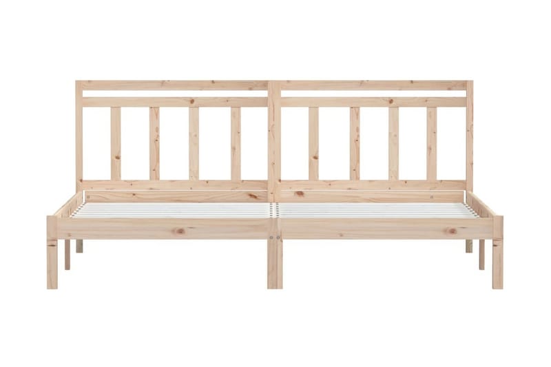 Sängram massivt trä 200x200 cm - Brun - Möbler - Säng - Sängram & sängstomme