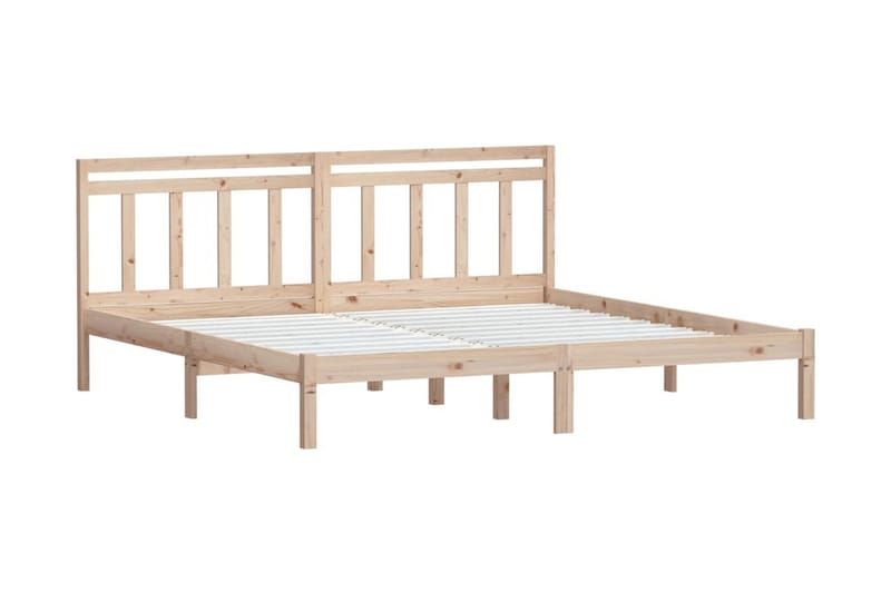 Sängram massivt trä 200x200 cm - Brun - Möbler - Säng - Sängram & sängstomme