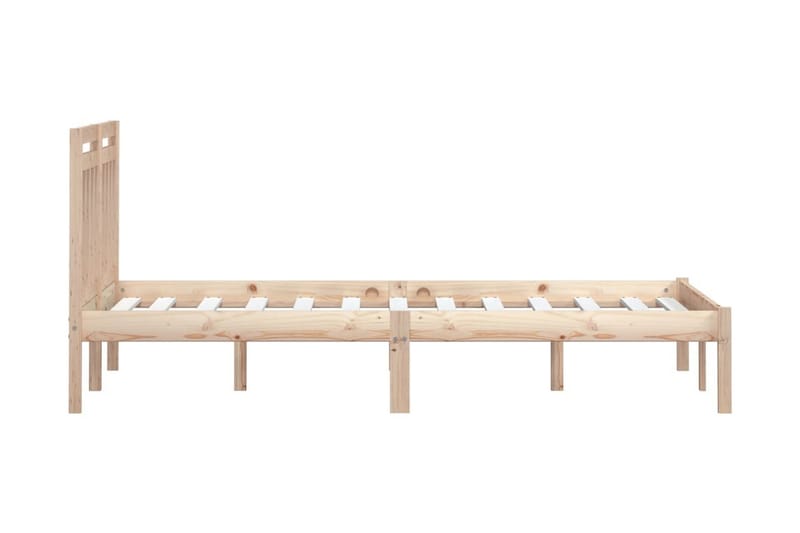 Sängram massivt trä 200x200 cm - Brun - Möbler - Säng - Sängram & sängstomme