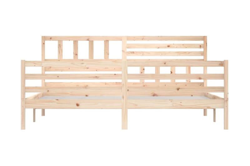 Sängram massivt trä 200x200 cm - Brun - Möbler - Säng - Sängram & sängstomme
