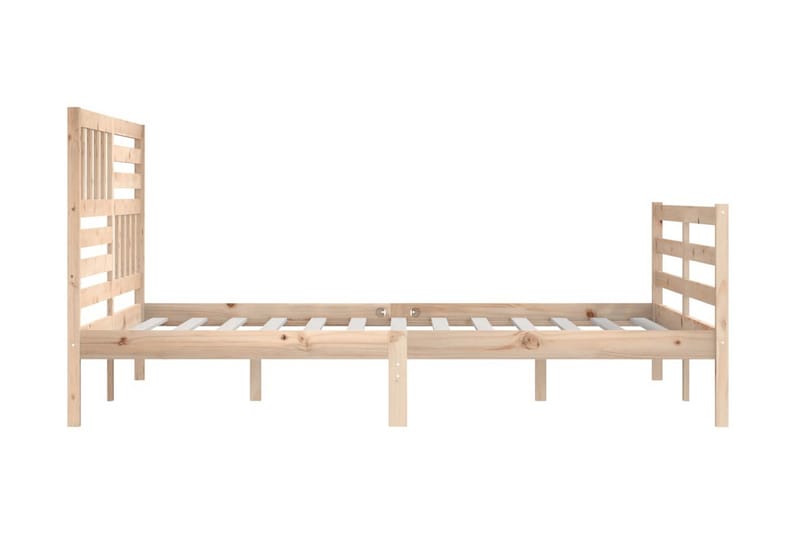 Sängram massivt trä 200x200 cm - Brun - Möbler - Säng - Sängram & sängstomme