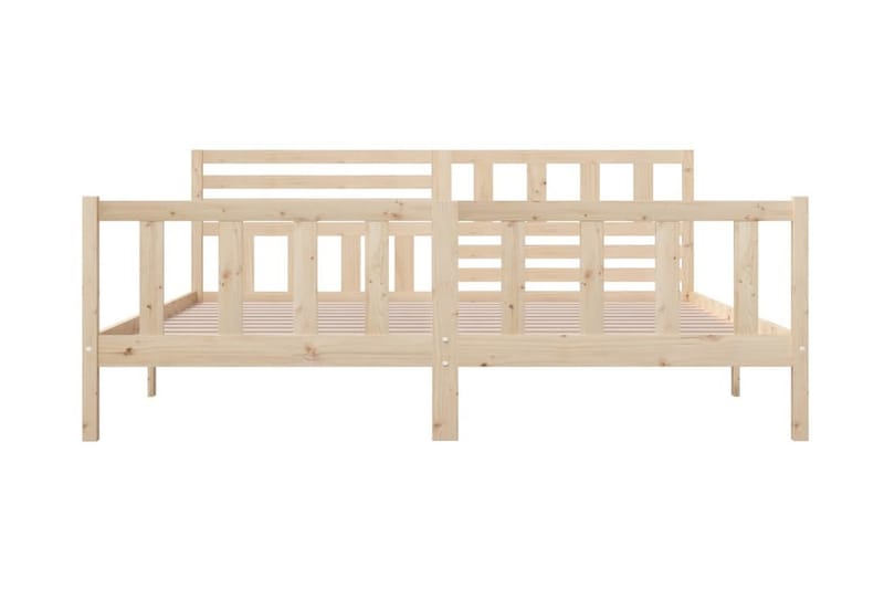 Sängram massivt trä 200x200 cm - Brun - Möbler - Säng - Sängram & sängstomme