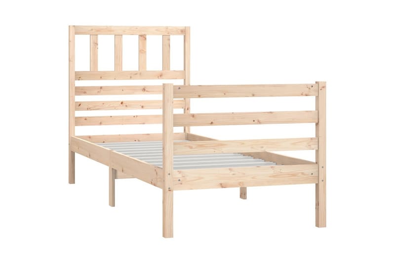 Sängram massivt trä 90x190 cm enkelsäng - Brun - Möbler - Säng - Sängram & sängstomme