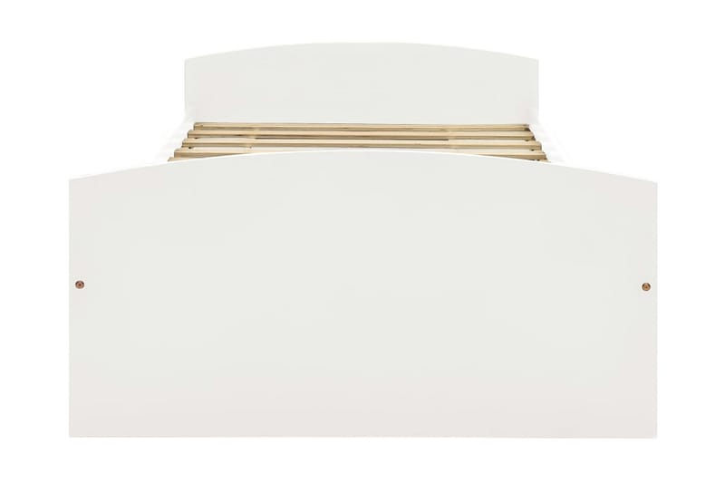 Sängram med 2 lådor vit massiv furu 90x200 cm - Vit - Möbler - Säng - Sängram & sängstomme