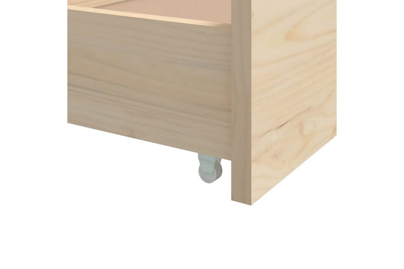 Sängram med lådor massiv furu 90x200 cm - Brun - Möbler - Säng - Sängram & sängstomme