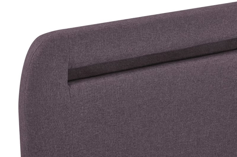 Sängram med LED taupe tyg 180x200 cm - Brun - Möbler - Säng - Sängram & sängstomme