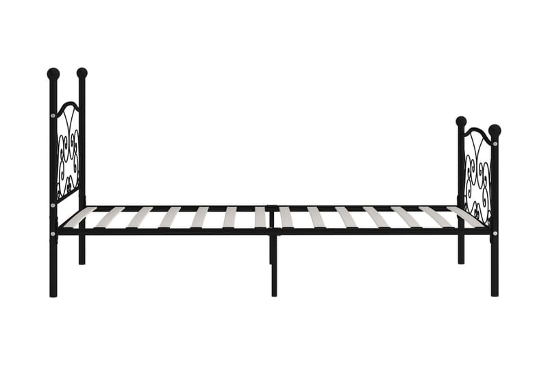 Sängram med ribbotten svart metall 90x200 cm - Svart - Möbler - Säng - Sängram & sängstomme