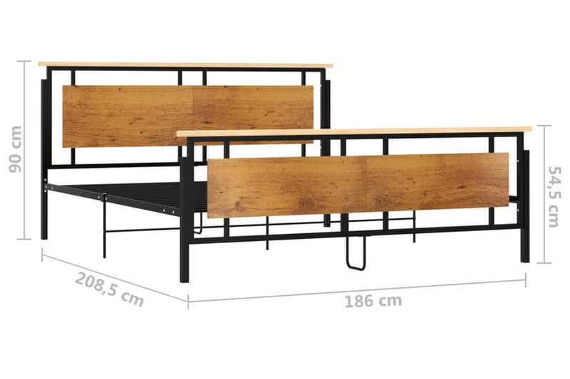 Sängram metall 180x200 cm - Svart - Möbler - Säng - Sängram & sängstomme