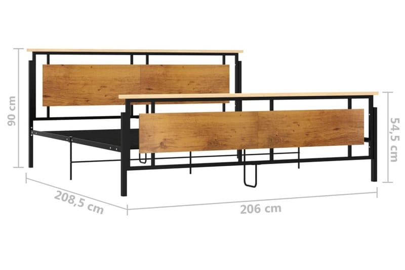 Sängram metall 200x200 cm - Svart - Möbler - Säng - Sängram & sängstomme