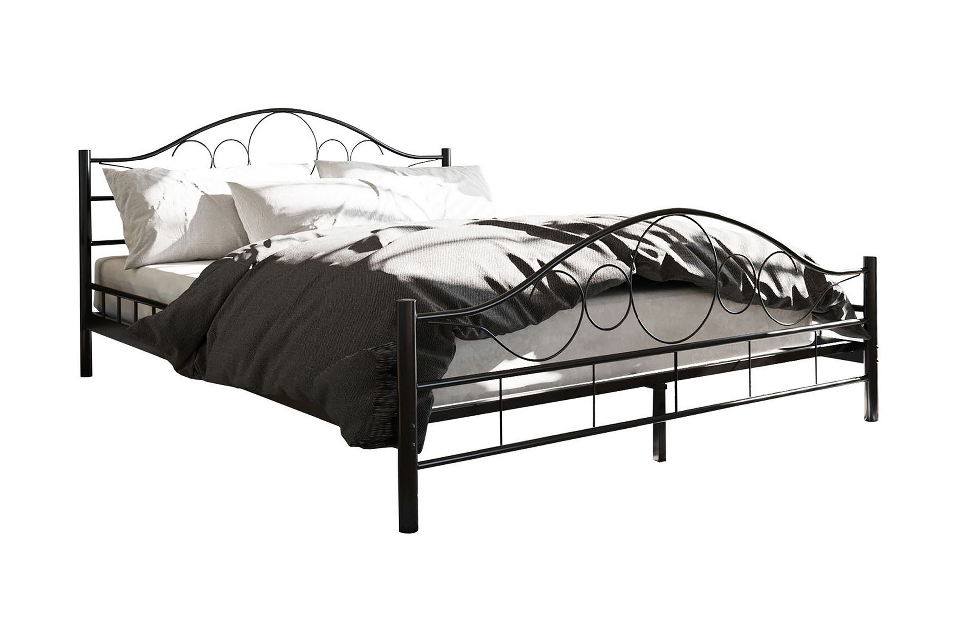 Sängram NOREMI 160x200 Svart - Möbler - Trademax