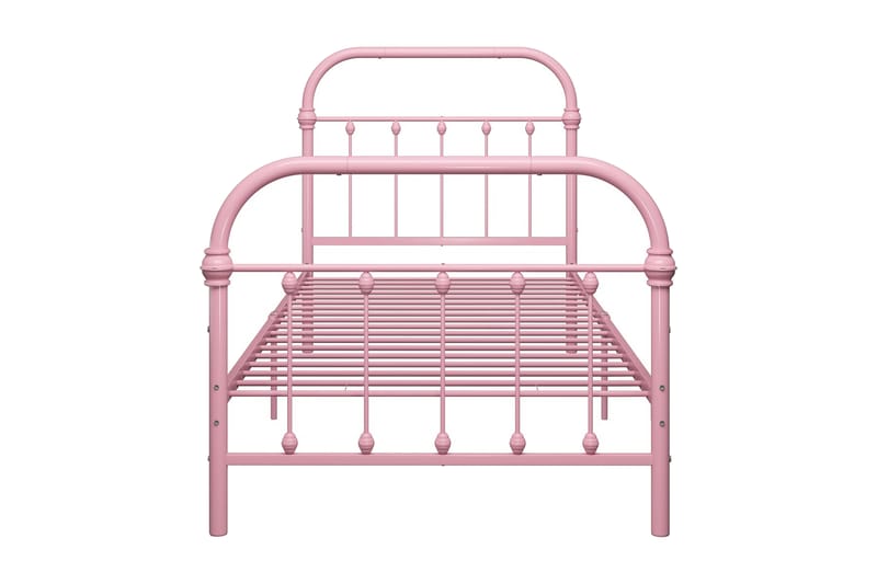 Sängram rosa metall 100x200 cm - Rosa - Möbler - Säng - Sängram & sängstomme
