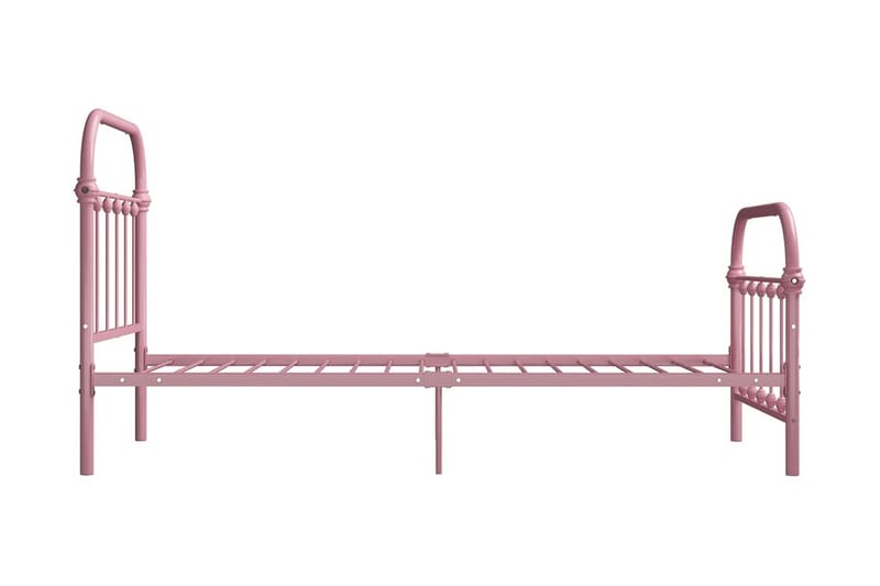 Sängram rosa metall 100x200 cm - Rosa - Möbler - Säng - Sängram & sängstomme