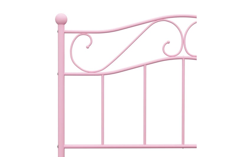 Sängram rosa metall 100x200 cm - Rosa - Sängram & sängstomme