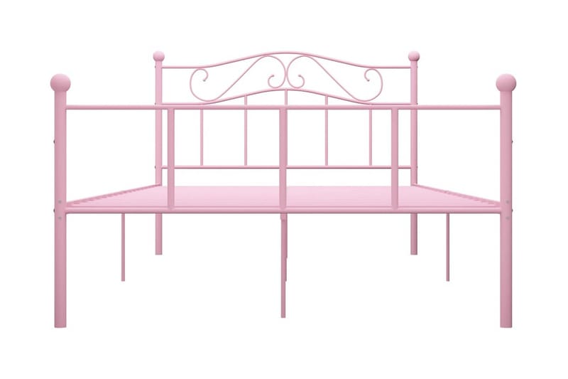 Sängram rosa metall 160x200 cm - Rosa - Möbler - Säng - Sängram & sängstomme