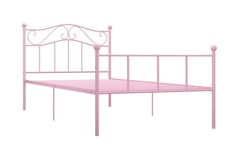 Sängram rosa metall 90x200 cm - Rosa - Möbler - Säng - Sängram & sängstomme