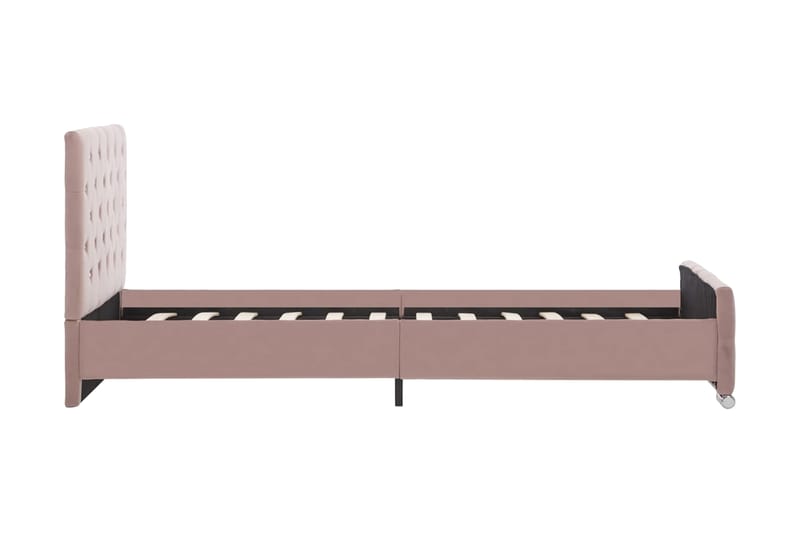 Sängram rosa tyg 90x200 cm - Rosa - Möbler - Säng - Sängram & sängstomme