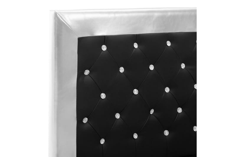 Sängram svart konstläder 160x200 cm - Svart - Möbler - Säng - Sängram & sängstomme