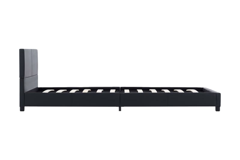 Sängram svart konstläder 90x200 cm - Svart - Möbler - Säng - Sängram & sängstomme