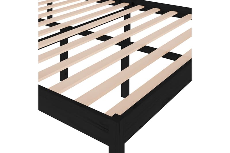 Sängram svart massiv furu 150x200 cm 5FT - Svart - Möbler - Säng - Sängram & sängstomme