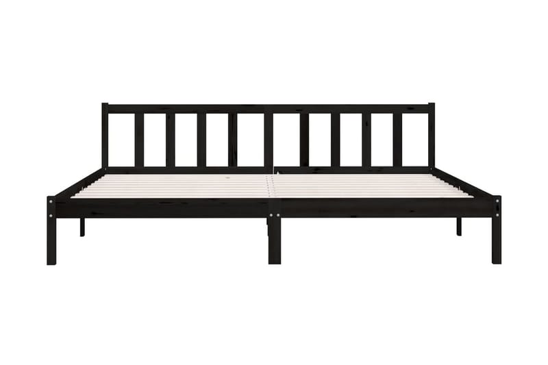 Sängram svart massiv furu 200x200 cm - Svart - Möbler - Säng - Sängram & sängstomme