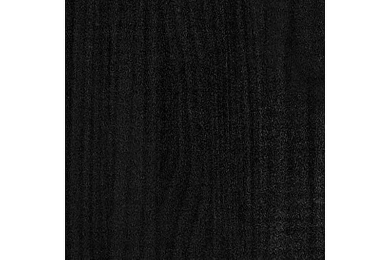 Sängram svart massiv furu 75x190 cm - Svart - Sängram & sängstomme