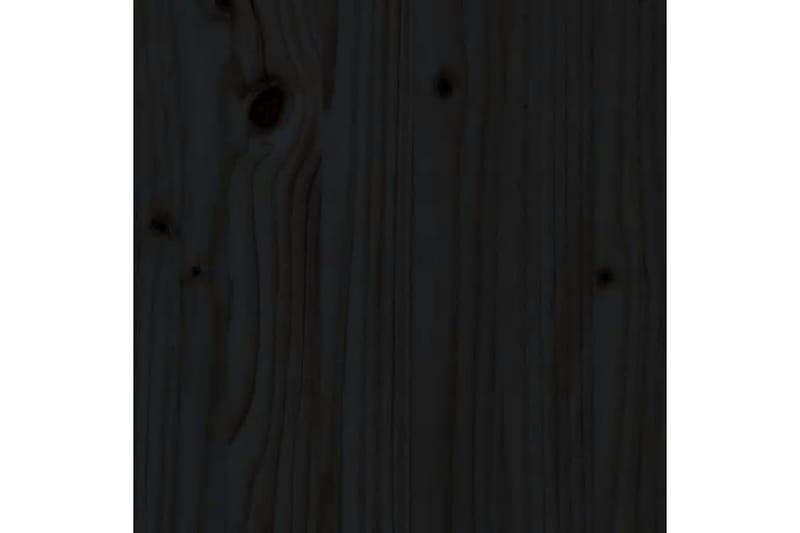 Sängram svart massivt furu 120x190 cm - Svart - Sängram & sängstomme