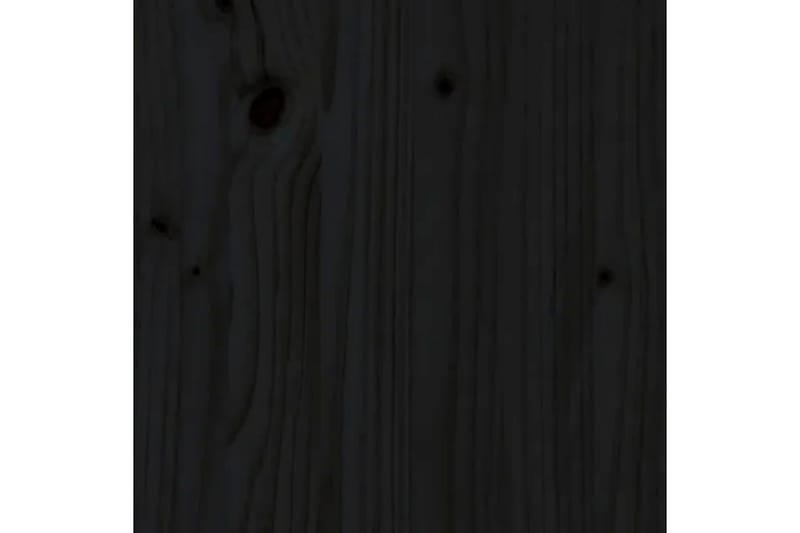 Sängram svart massivt furu 140x200 cm - Svart - Sängram & sängstomme