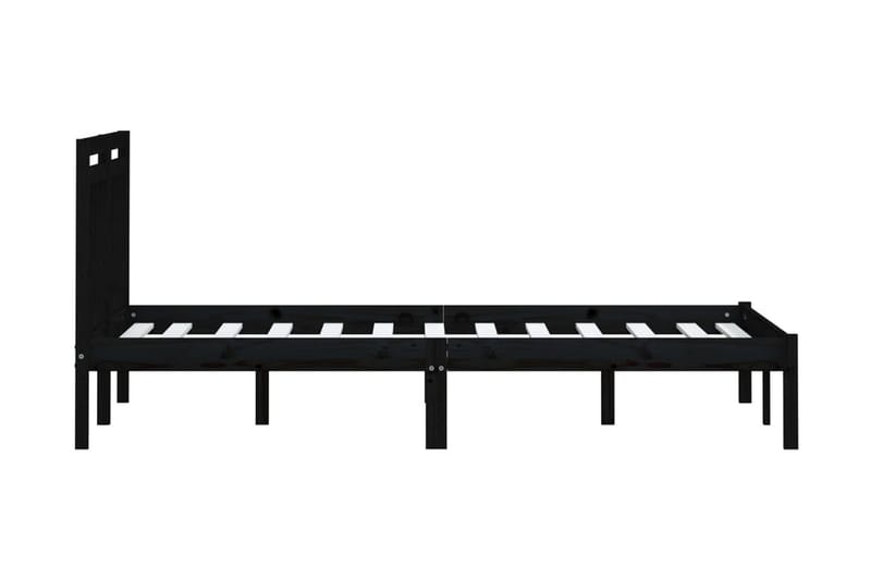 Sängram svart massivt furu 200x200 cm - Svart - Möbler - Säng - Sängram & sängstomme