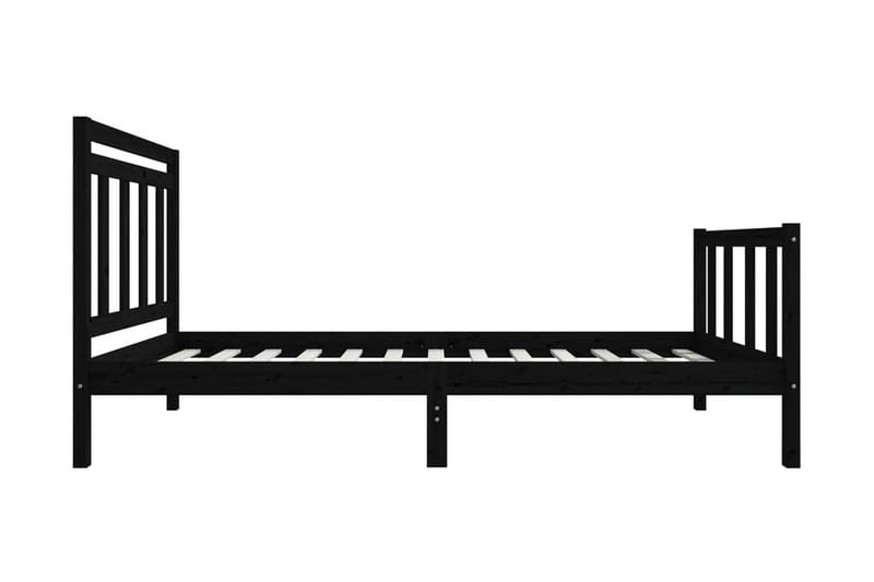 Sängram svart massivt trä 100x200 cm - Svart - Möbler - Säng - Sängram & sängstomme