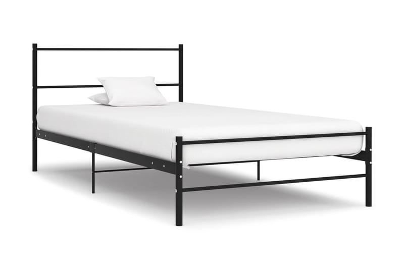 Sängram svart metall 100x200 cm - Svart - Möbler - Säng - Sängram & sängstomme