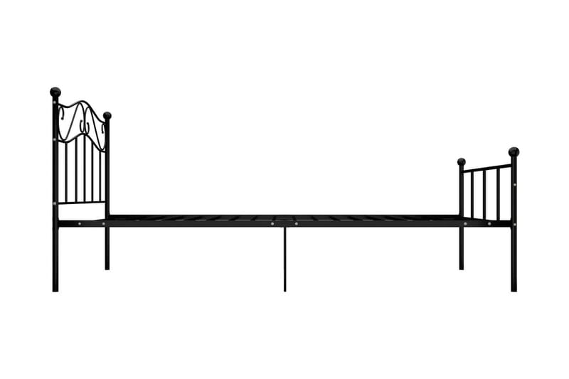 Sängram svart metall 100x200 cm - Svart - Sängram & sängstomme