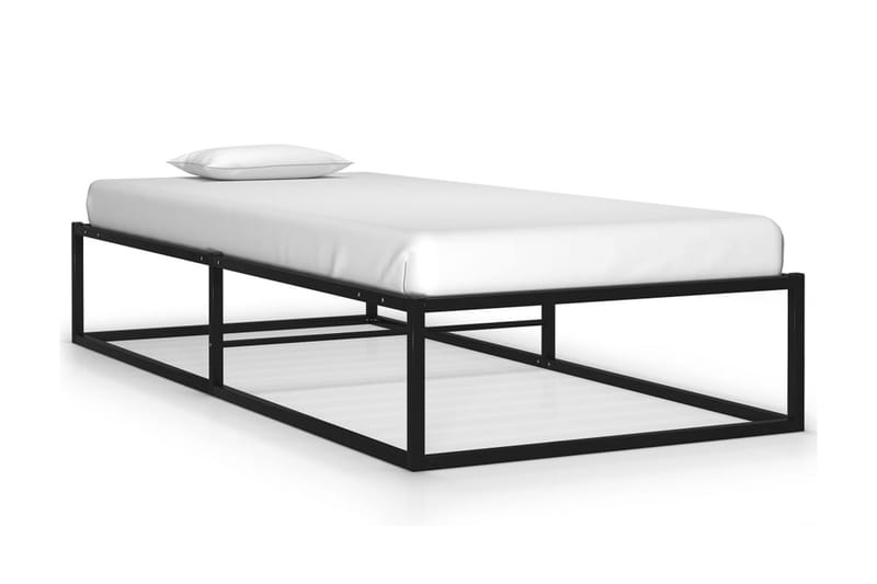 Sängram svart metall 100x200 cm - Svart - Möbler - Säng - Sängram & sängstomme