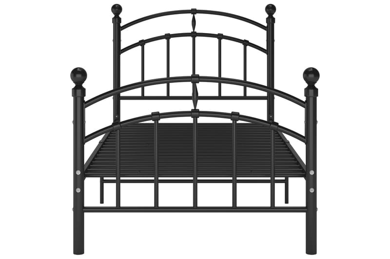 Sängram svart metall 100x200 cm - Svart - Möbler - Säng - Sängram & sängstomme