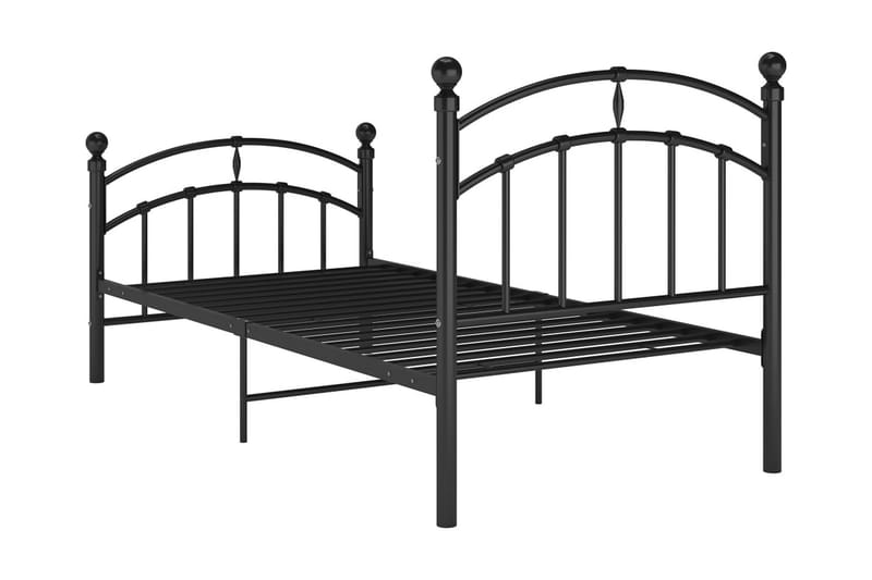 Sängram svart metall 100x200 cm - Svart - Möbler - Säng - Sängram & sängstomme
