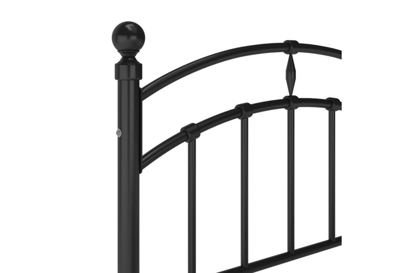 Sängram svart metall 100x200 cm - Svart - Möbler - Säng - Sängram & sängstomme