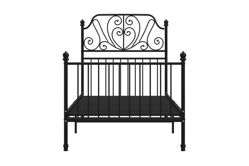 Sängram svart metall 100x200 cm - Svart - Möbler - Säng - Sängram & sängstomme