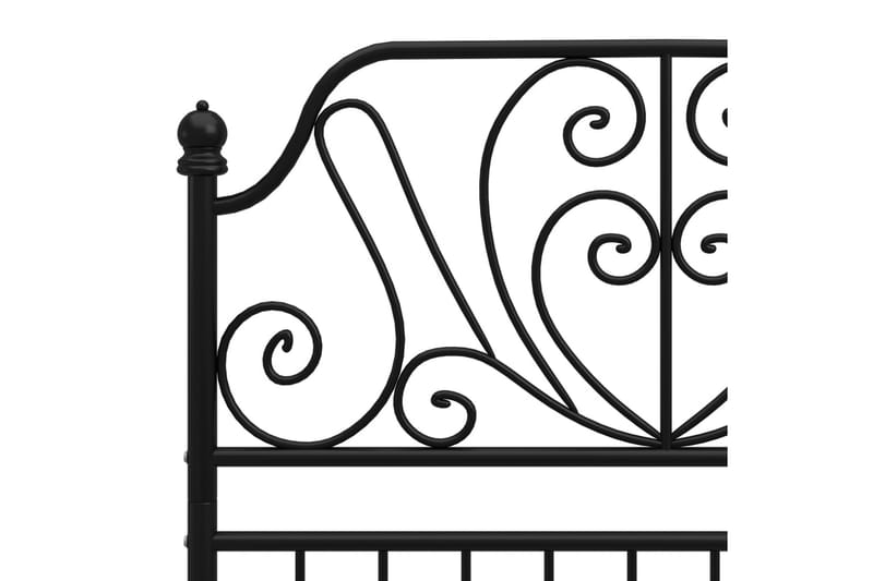 Sängram svart metall 100x200 cm - Svart - Möbler - Säng - Sängram & sängstomme