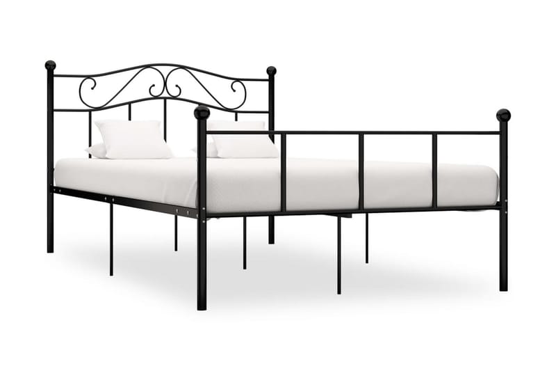 Sängram svart metall 120x200 cm - Svart - Möbler - Säng - Sängram & sängstomme